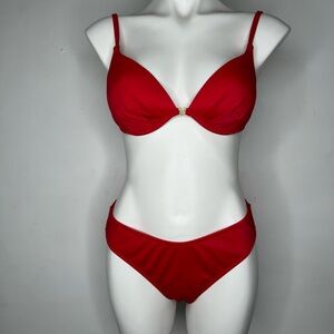 Venus red bikini vintage B bra top 12 bottoms